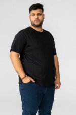 Plain Black T-Shirt 4XL Available in Pakistan