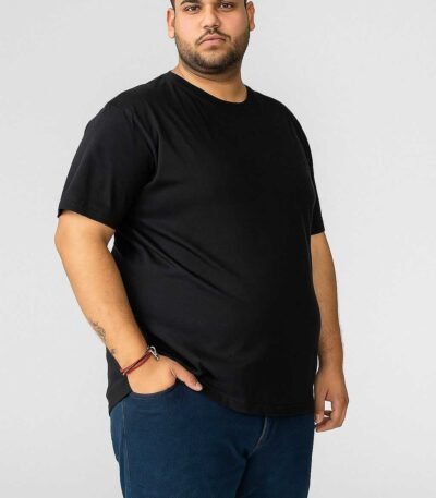 Plain Black T-Shirt 4XL Available in Pakistan