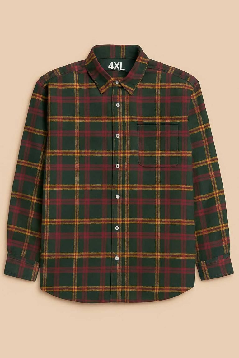 Check Style Green-Maroon-Yellow Casual Shirt