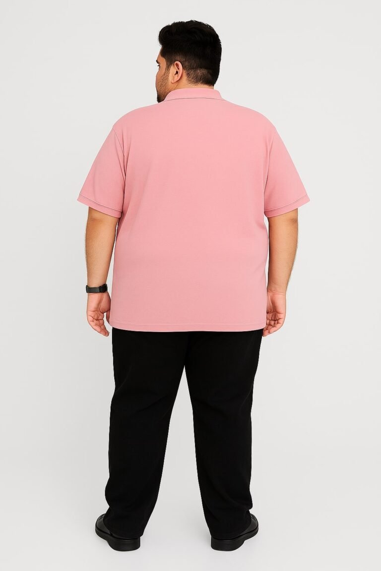 Classic Pink Polo Shirt in XXXXL Size