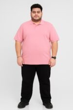 Classic Pink Polo Shirt in XXXXL Size