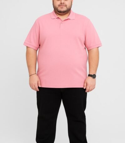 Classic Pink Polo Shirt in XXXXL Size