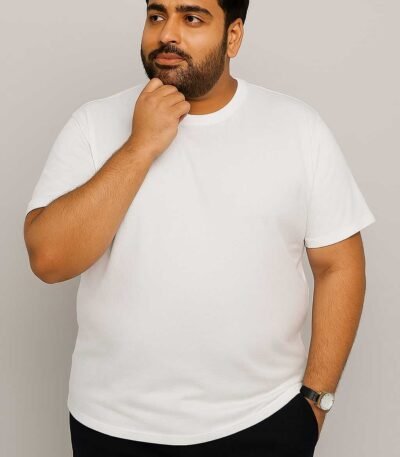 Plain White T-Shirt 4XL in Pakistan