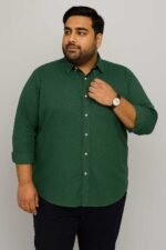 Solid Green Casual Shirt