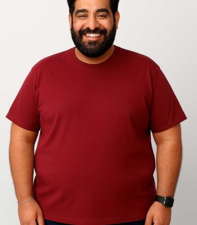 Plain T-Shirt in Maroon Color
