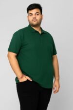 Plain Green Polo Shirt XXXXL Size