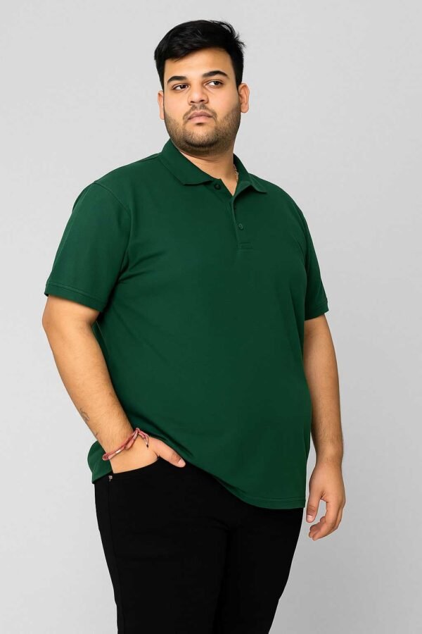 Plain Green Polo Shirt XXXXL Size
