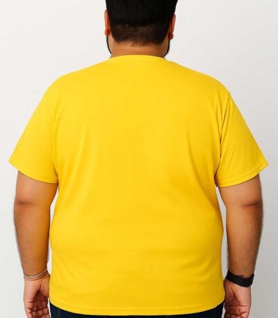 Plain Yellow T Shirt Back