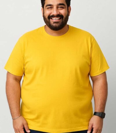 Plain Yellow T-Shirt Extra Plus Size