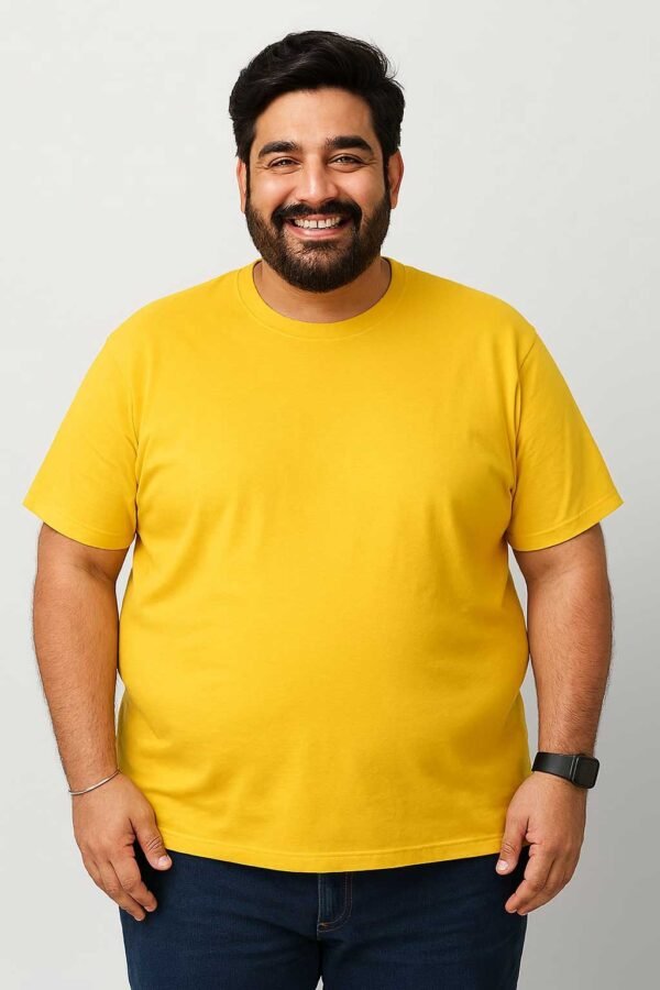 Plain Yellow T-Shirt Extra Plus Size